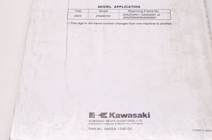OEM Kawasaki 99924-1346-01 Service Manual ZX600N