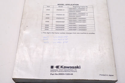 OEM Kawasaki 99924-1320-04 Service Manual VN2000A/D/E/F