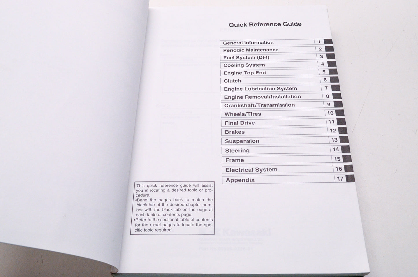 OEM Kawasaki 99924-1417-01 Service Manual ZX600R