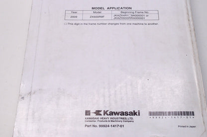 OEM Kawasaki 99924-1417-01 Service Manual ZX600R