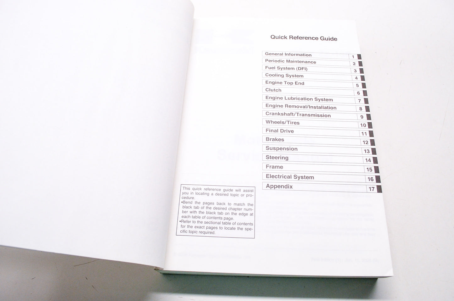 OEM Kawasaki 99924-1388-01 Service Manual ZX1000F