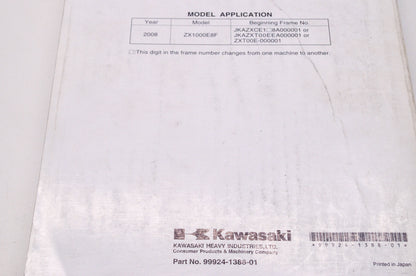 OEM Kawasaki 99924-1388-01 Service Manual ZX1000F