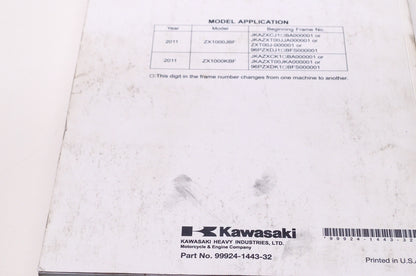 OEM Kawasaki 99924-1443-32 Service Manual ZX1000J
