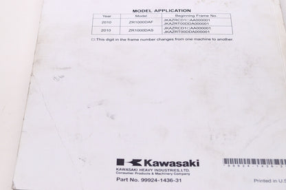 OEM Kawasaki 99924-1436-31 Service Manual ZR1000D