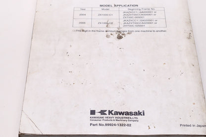 OEM Kawasaki 99924-1322-02 Service Manual ZX1000C
