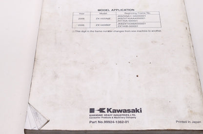 OEM Kawasaki 99924-1362-01 Service Manual ZX1400A/B