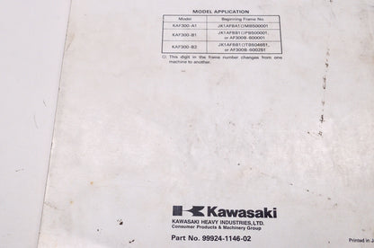 OEM Kawasaki 99924-1146-02 Service Manual KAF300A/B/C/D