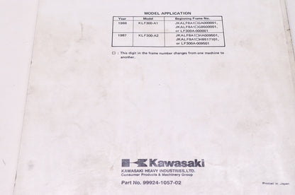 OEM Kawasaki 99924-1057-02 Service Manual KLF300