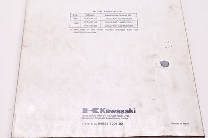 OEM Kawasaki 99924-1201-02 Service Manual KVF400A/B