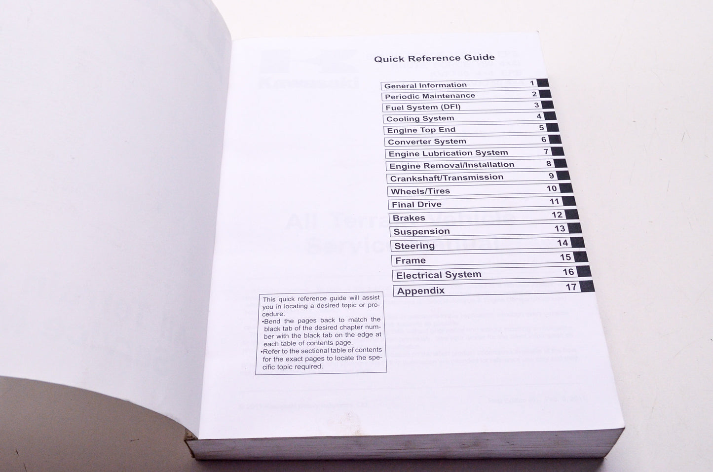OEM Kawasaki 99924-1446-31 Service Manual KVF750G/H/J/L