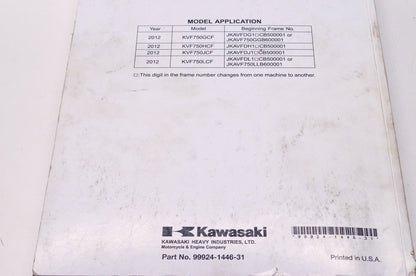 OEM Kawasaki 99924-1446-31 Service Manual KVF750G/H/J/L
