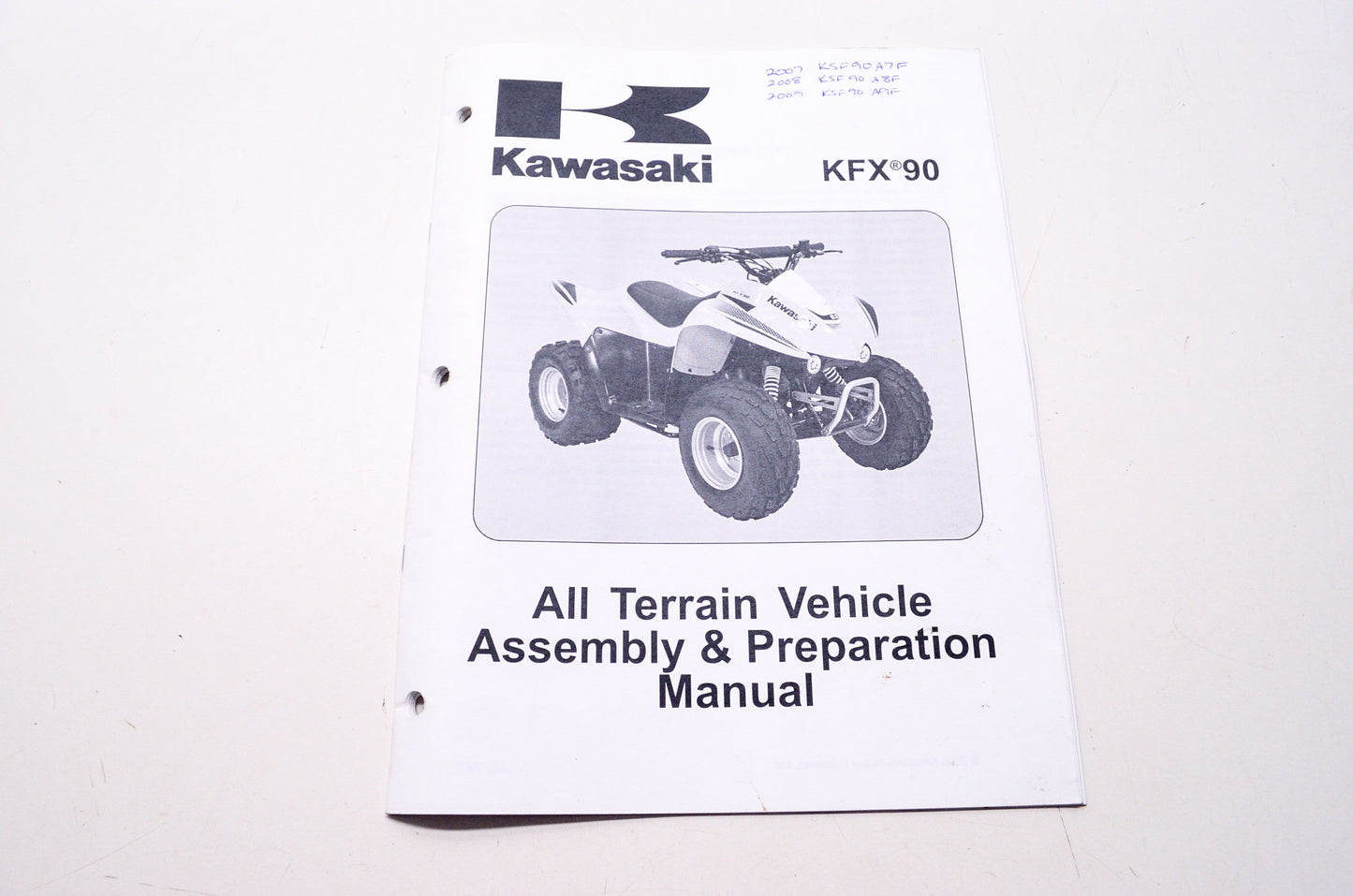 Kawasaki KFX 90 ATV Assembly & Preparation Manual