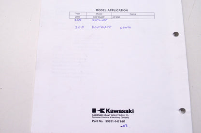 Kawasaki KFX 90 ATV Assembly & Preparation Manual