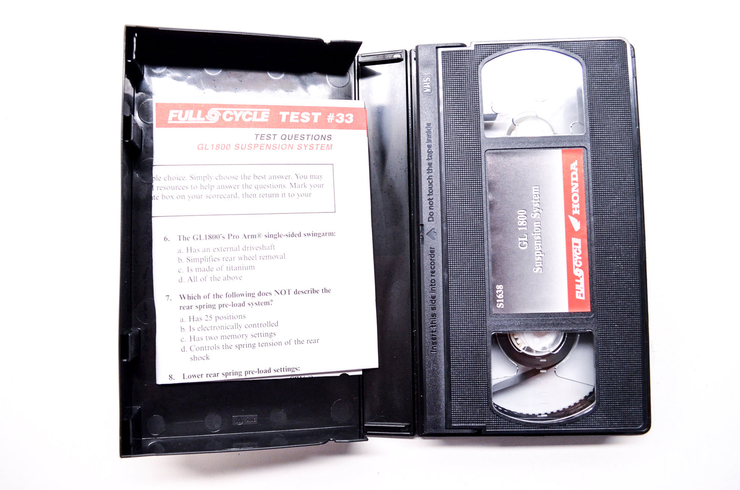 OEM Honda S1638 Full Cycle VHS Video GL1800 Suspension System