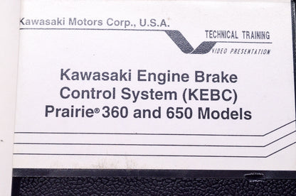 OEM Kawasaki Training VHS Video Engine Brake Control System Prairie