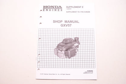 OEM Honda 61ZN400Z Engines Shop Service Repair Manual GXV57 Supplement