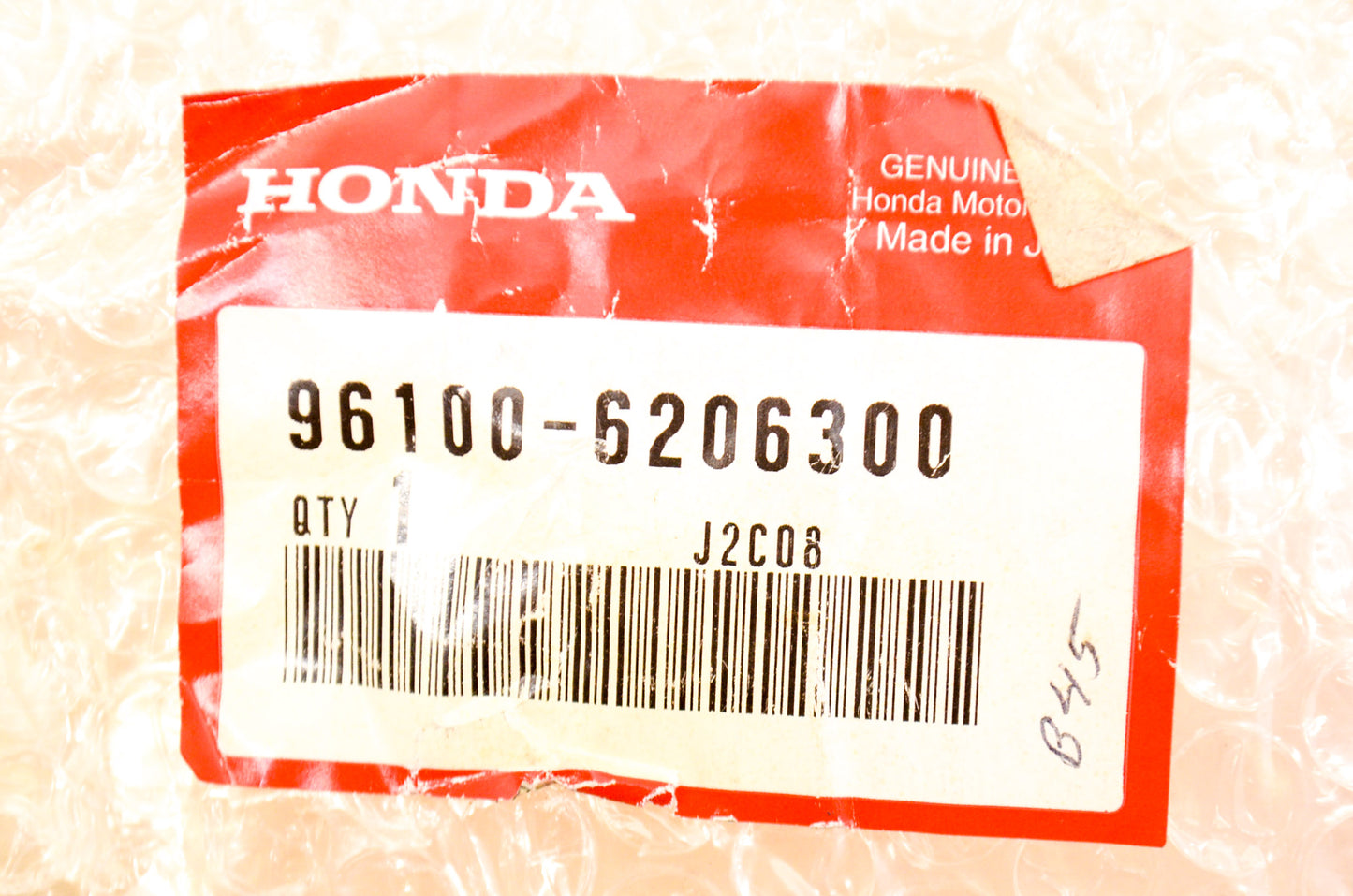 OEM Honda 96100-6206300 Radial Ball Bearing NOS
