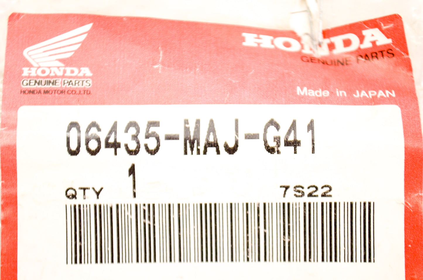 OEM Honda 06435-MAJ-G41 Rear Pad Set NOS