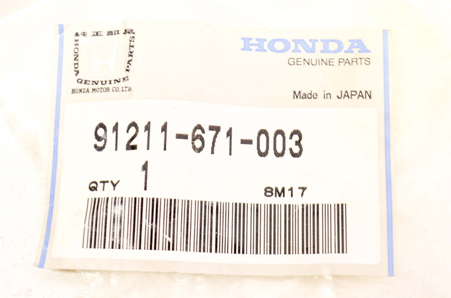 OEM Honda 91211-671-003 Oil Seal 15X25X6 NOS
