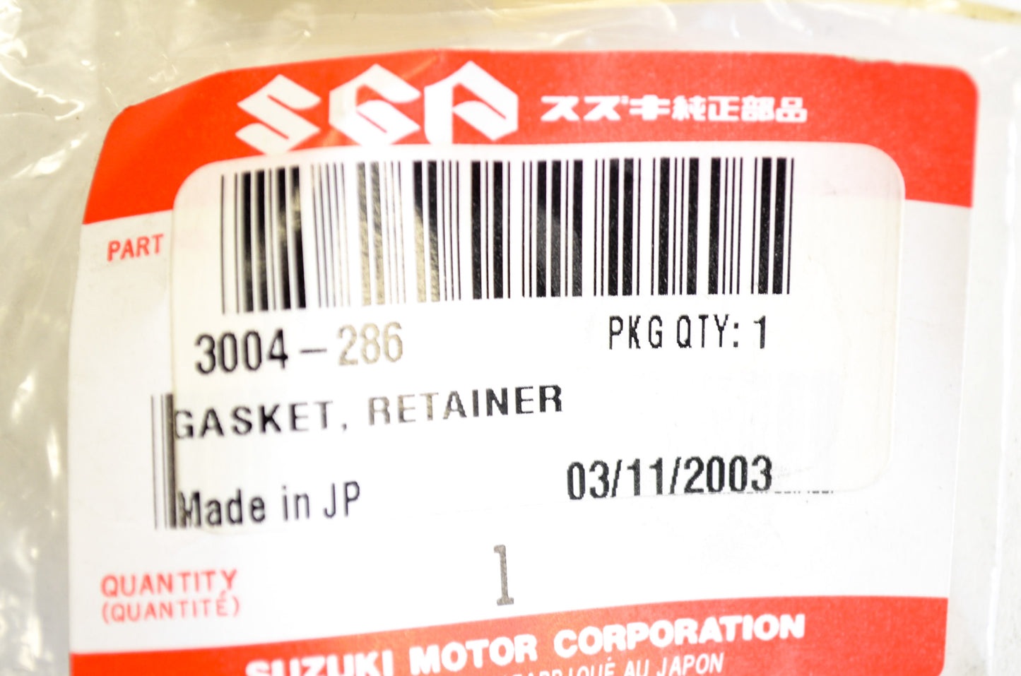 OEM Arctic Cat 3004-286, 16342-97901 Retainer Gasket Suzuki NOS
