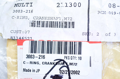OEM Arctic Cat 3003-216 Crankshaft C Ring M72 NOS