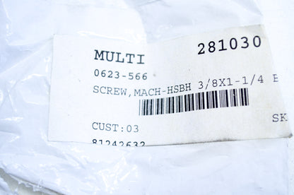 OEM Arctic Cat 0623-566 Black Machine Screw HSBH 3/8-16X1.25 Qty 2 NOS
