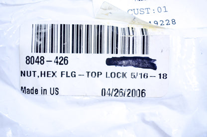OEM Arctic Cat 8048-426 Top Lock Hex Flange Nut 5/16-18 Qty 2 NOS
