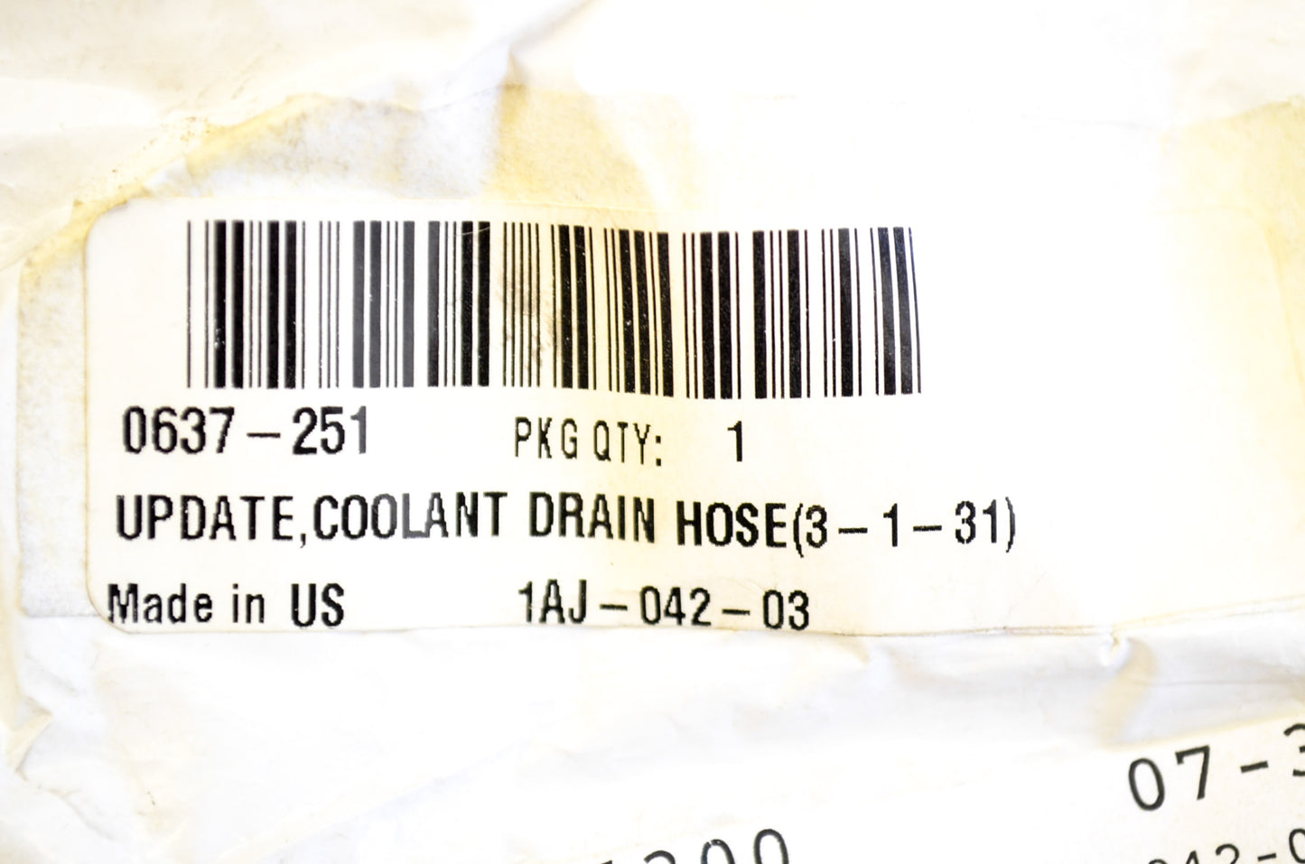 OEM Arctic Cat 0637-251 Coolant Drain Hose Update Kit NOS