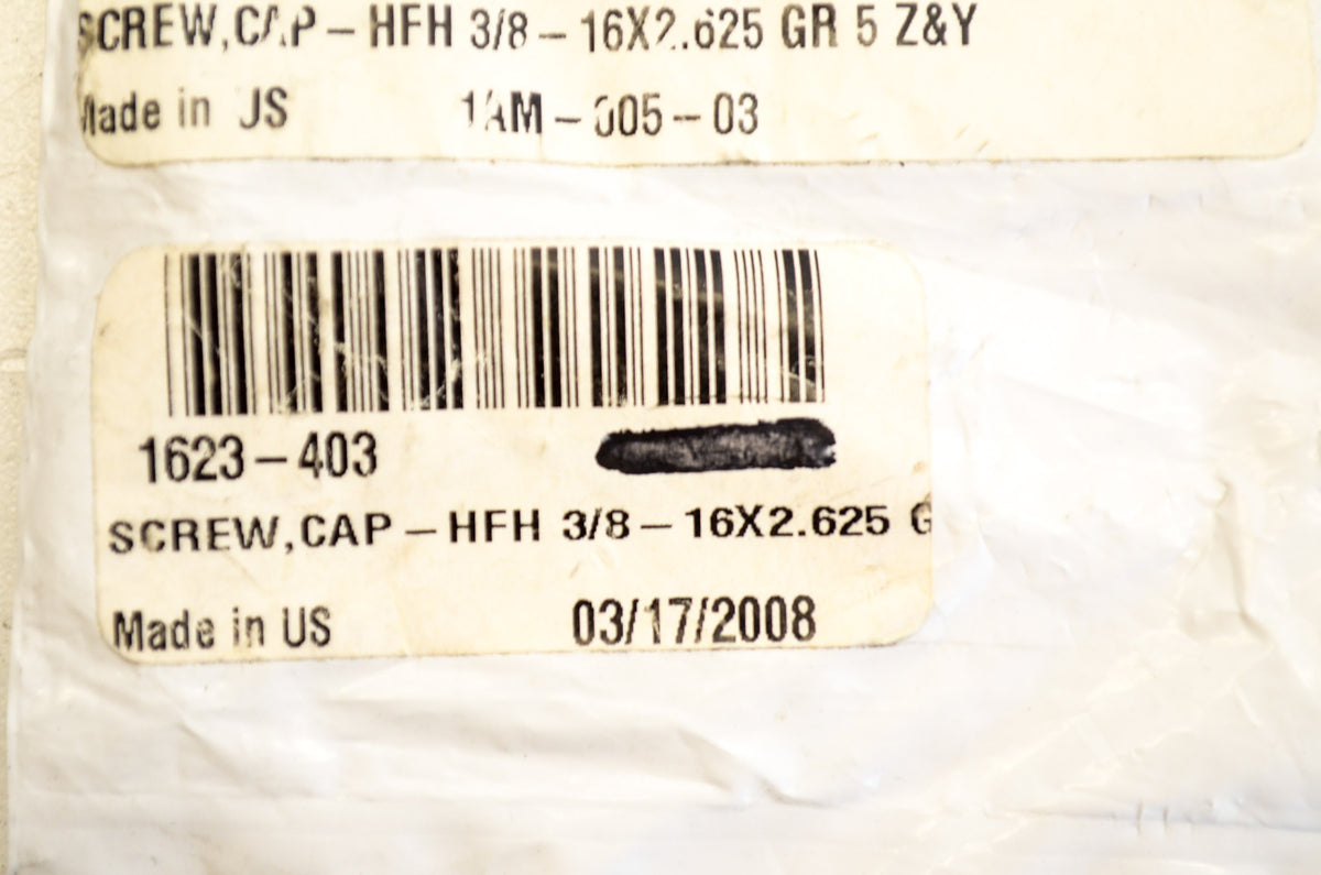 OEM Arctic Cat 1623-403 Hex FLange Head Cap Screw 3/8-16X2.625 NOS