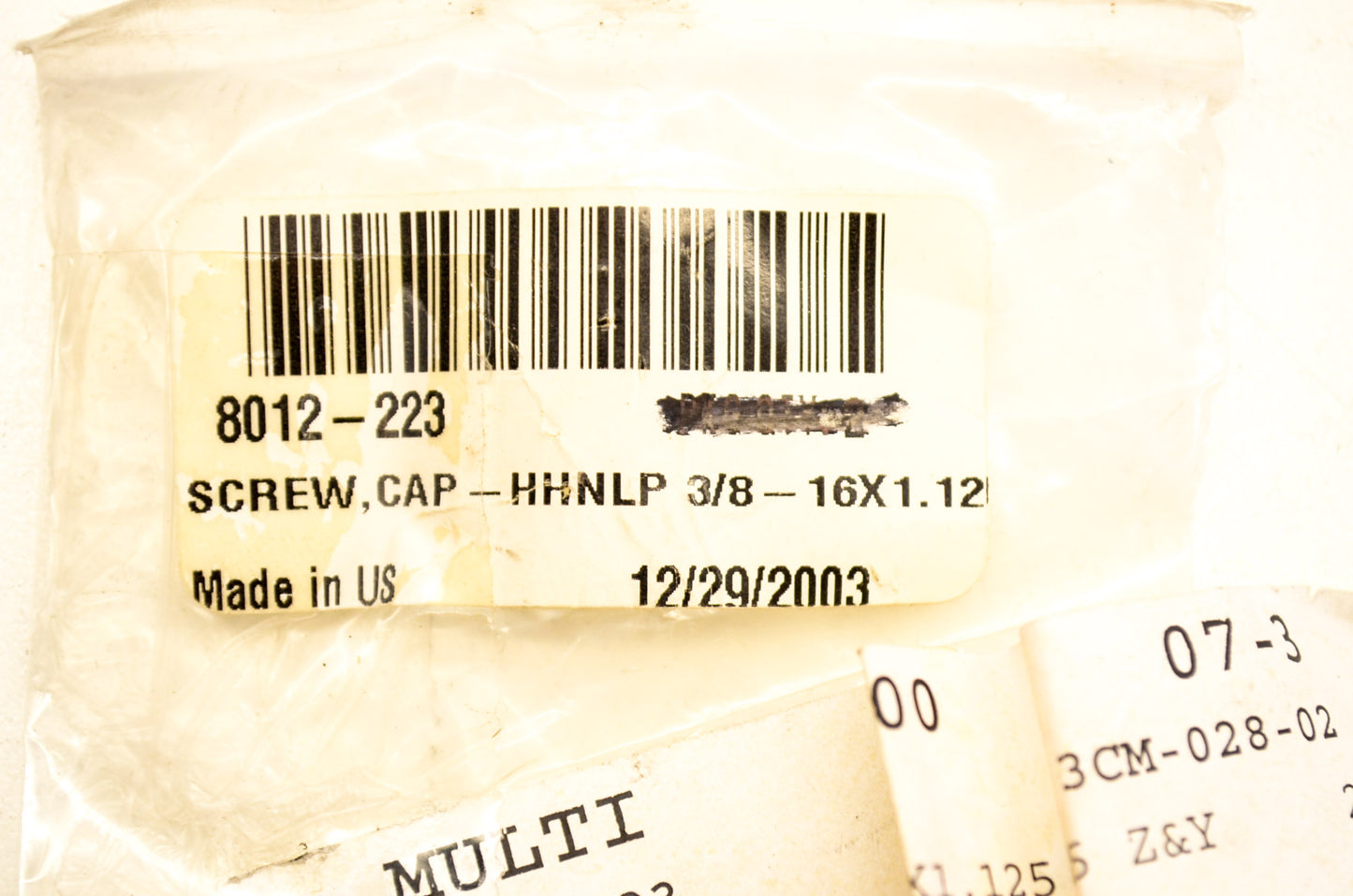 New OEM Arctic Cat 8012-223 Cap Screw HHNLP 3/8-16X1.125 G5 Z&Y NOS
