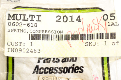 OEM Arctic Cat 0602-618 Compression Spring NOS