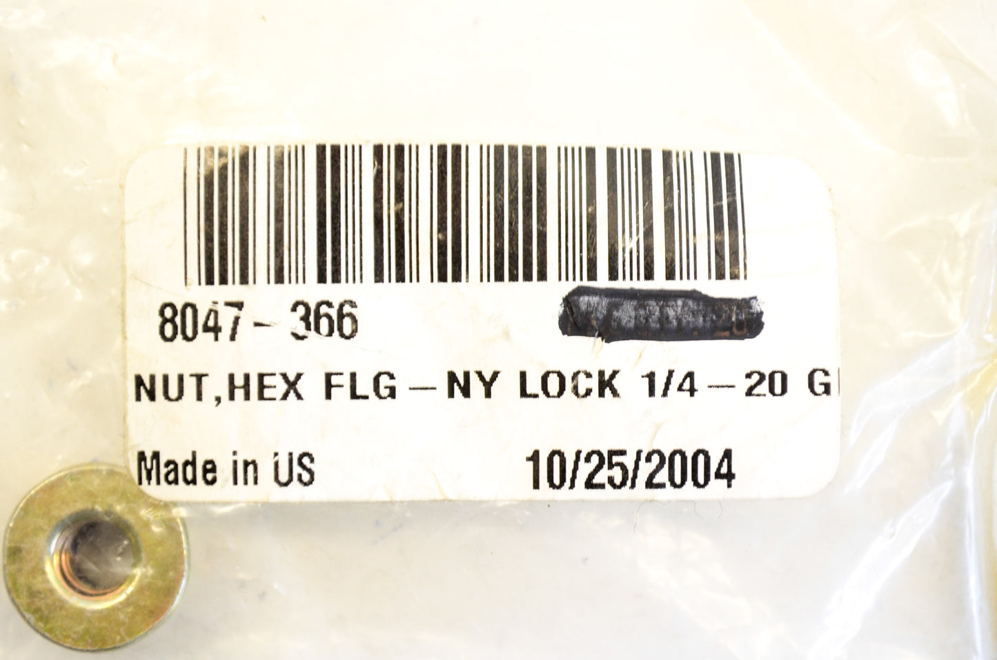 OEM Arctic Cat 8047-366 Nylock Hex Flange Nut 1/4-20 NOS