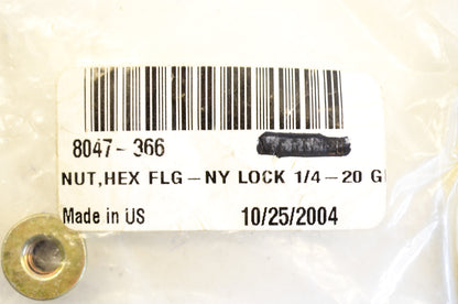OEM Arctic Cat 8047-366 Nylock Hex Flange Nut 1/4-20 NOS