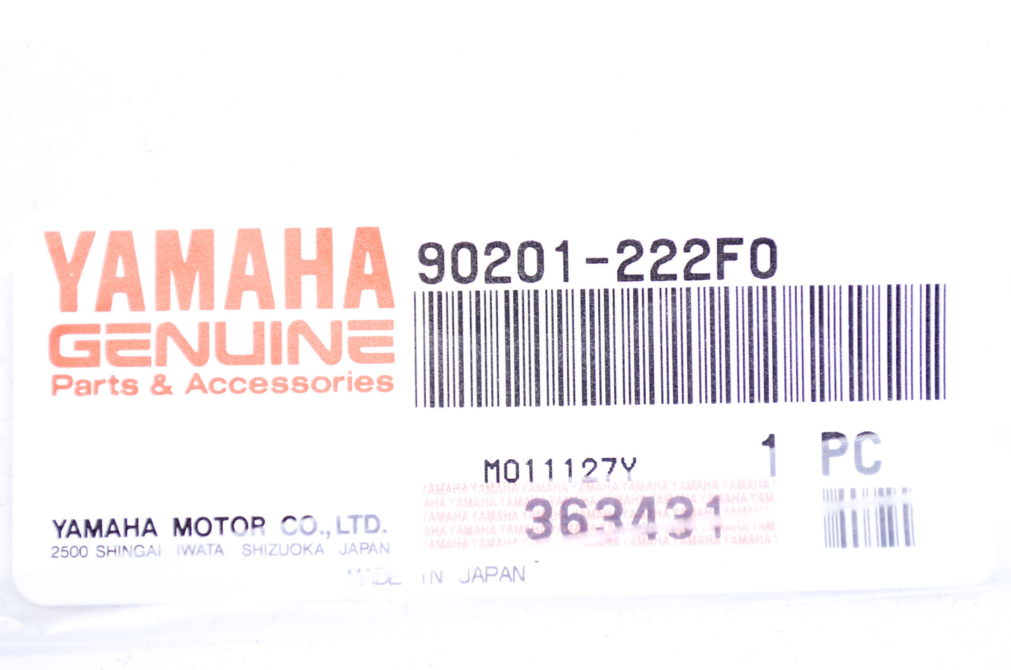 New OEM Yamaha 90201-222F0-00 Plate Washer QTY 2 NOS