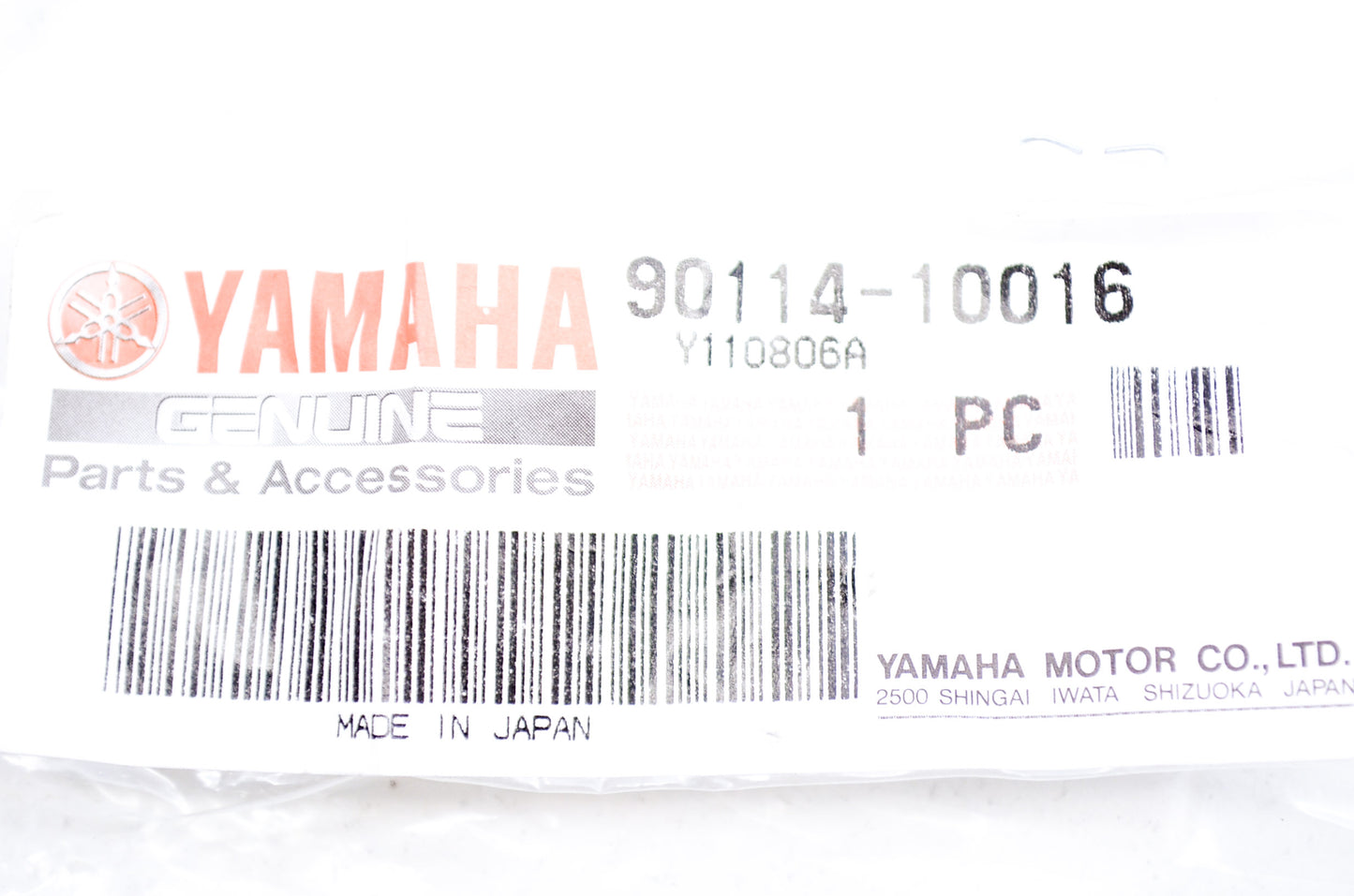 New OEM Yamaha 90114-10016-00 Serration Bolt NOS