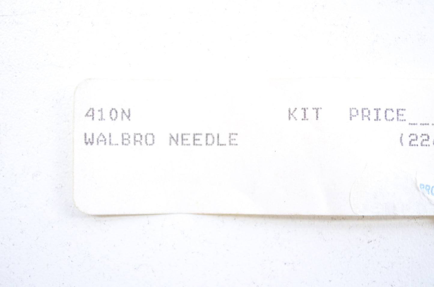 New Walbro Needle NOS