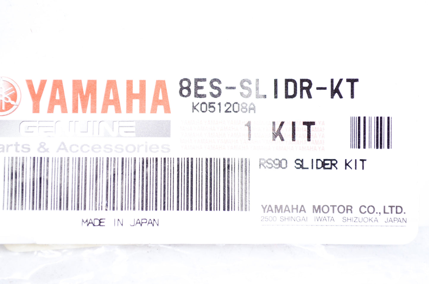 OEM Yamaha 8ES-SLIDR-KT-00 Slider Kit NOS