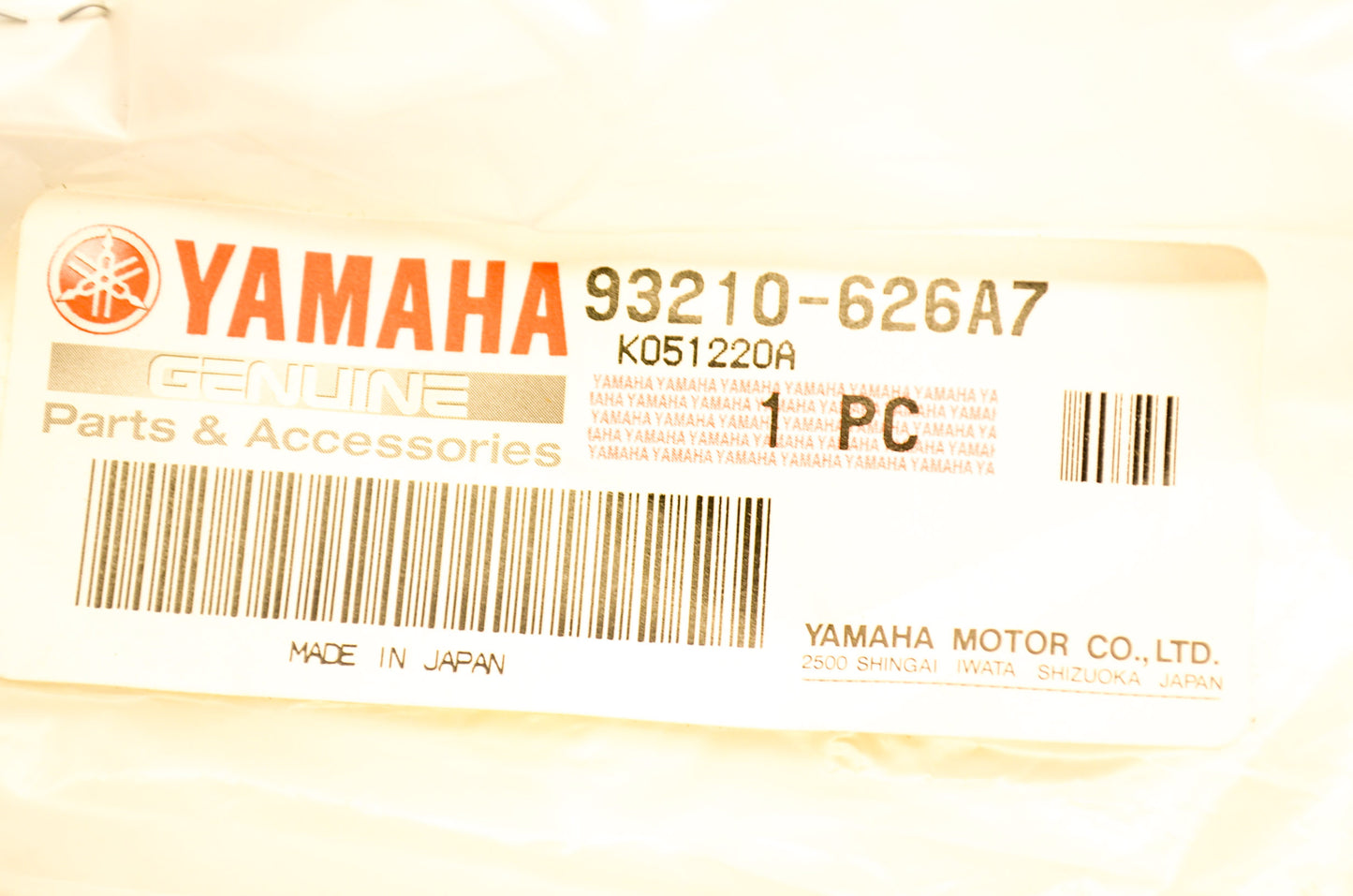 OEM Yamaha 93210-626A7-00 O-Ring