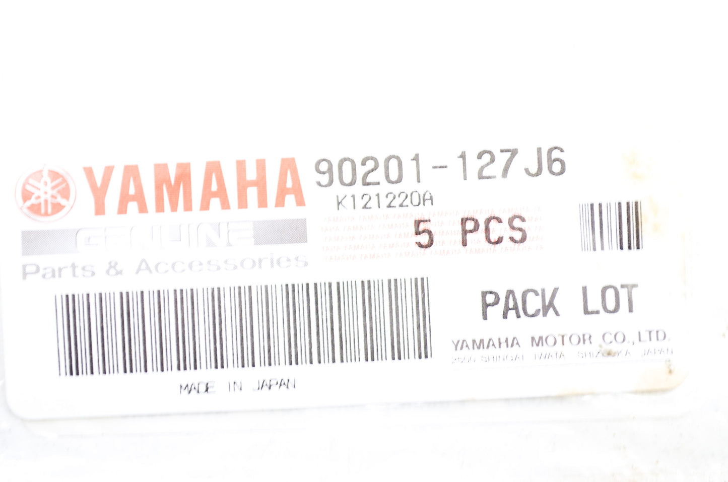 OEM Yamaha 90201-127J6-00 Plate Washer Qty 5 NOS