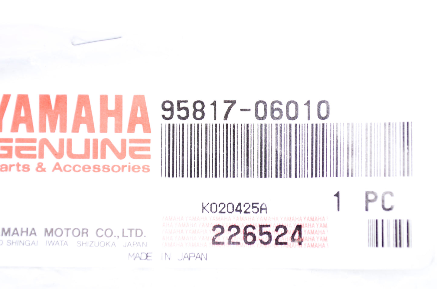 OEM Yamaha 95817-06010-00 Flange Bolt