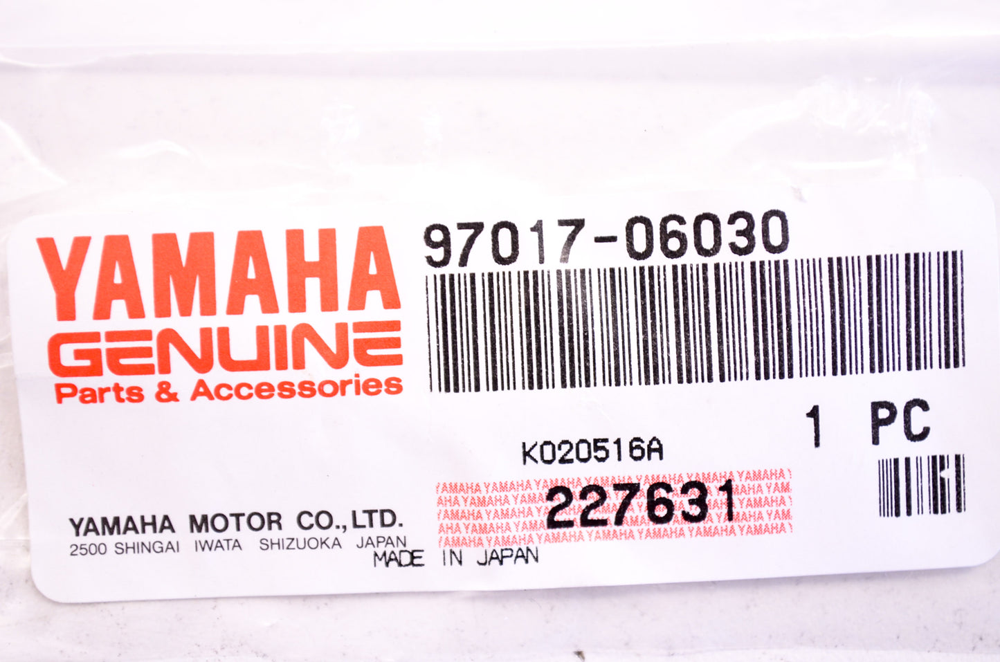 OEM Yamaha 97017-06030-00 Hexagon Bolt Qty 4 NOS