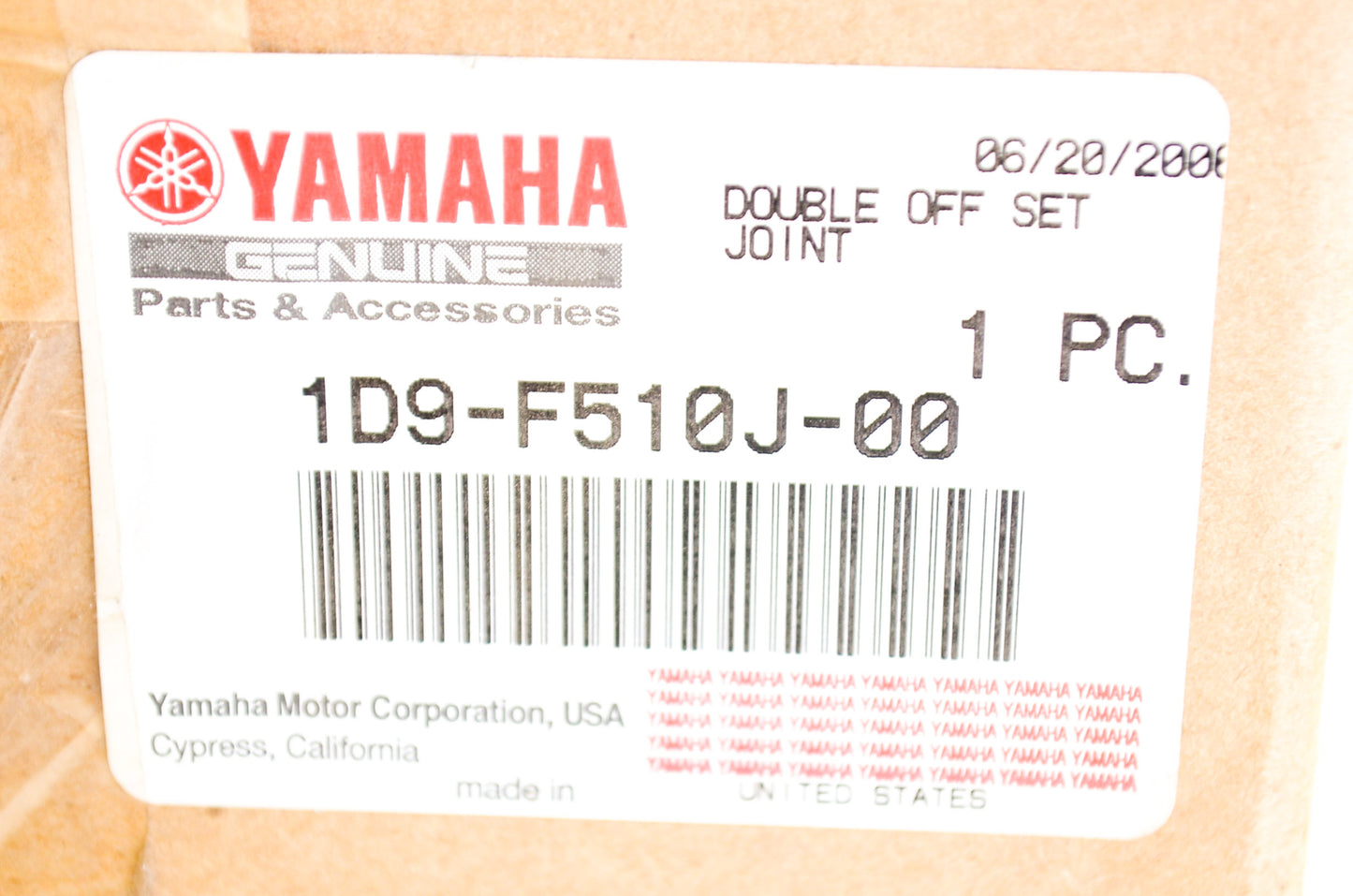 OEM Yamaha 1D9-F510J-00-00 Double Off Joint Set NOS