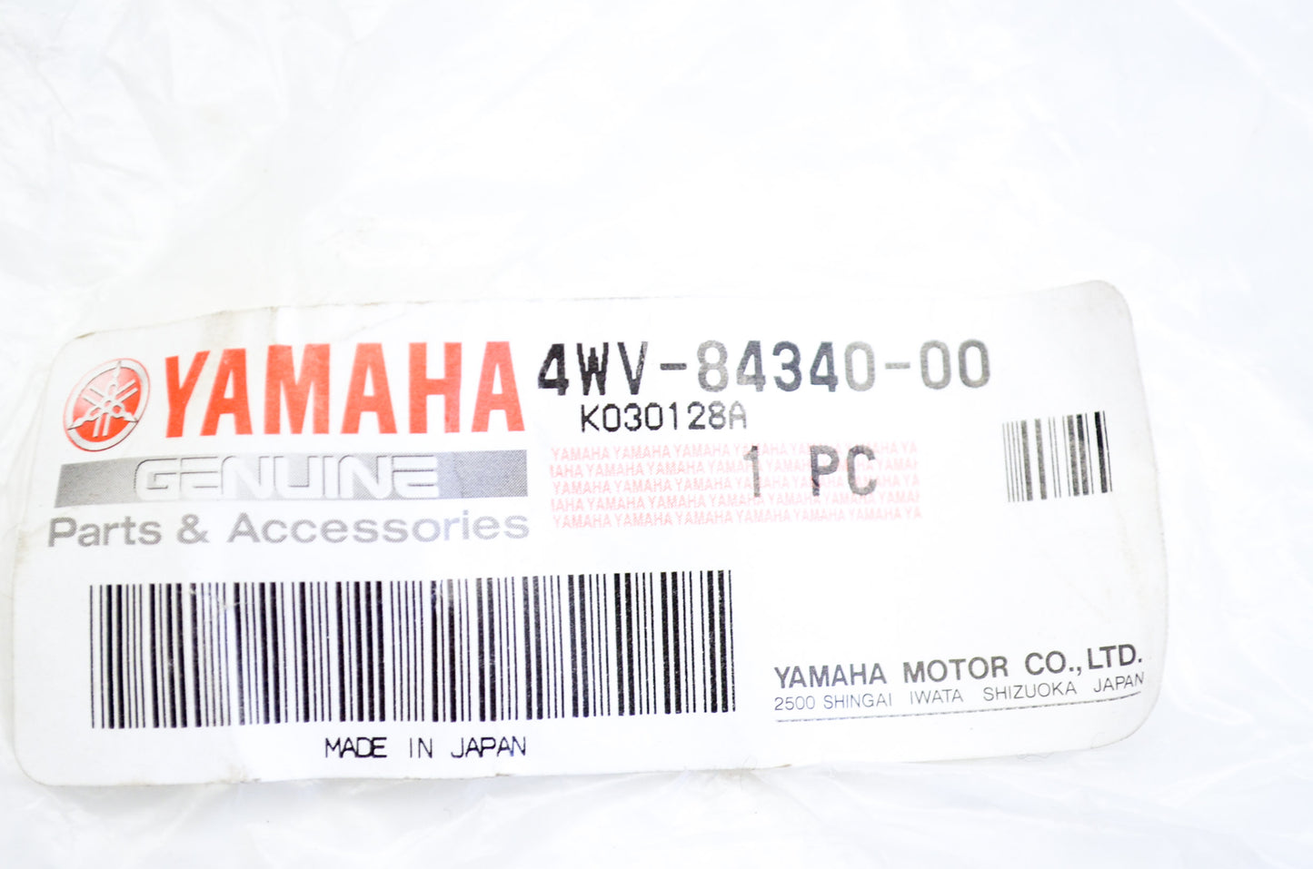 OEM Yamaha 4WV-84340-00-00 Socket Cord Assembly 1 NOS