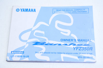New OEM Yamaha Banshee YFZ350R Owner's Manual NOS