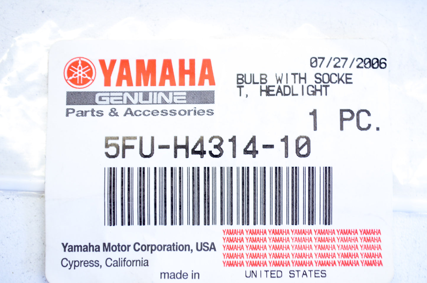 New OEM Yamaha 5FU-H4314-10-00 Headlight Assembly NOS