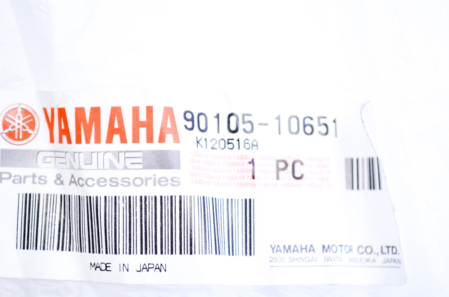 OEM Yamaha 90105-10651-00 Washer Based Bolt NOS