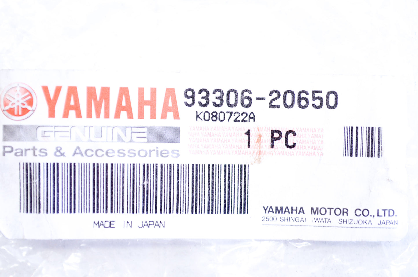 OEM Yamaha 93306-20650-00 Bearing NOS