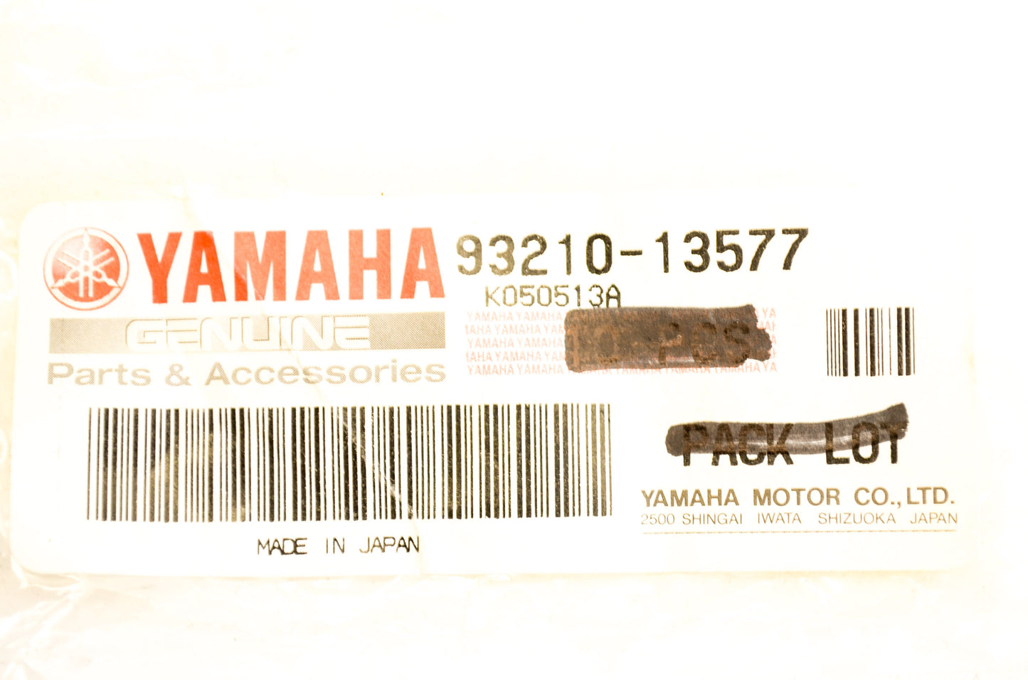 OEM Yamaha 93210-13577-00 O-Ring