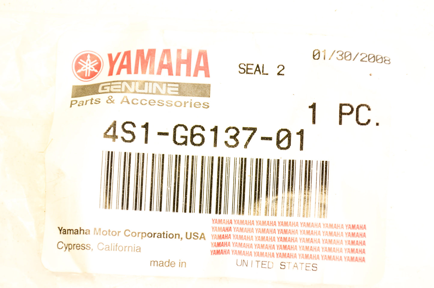 OEM Yamaha 4S1-G6137-01-00 Seal 2 NOS