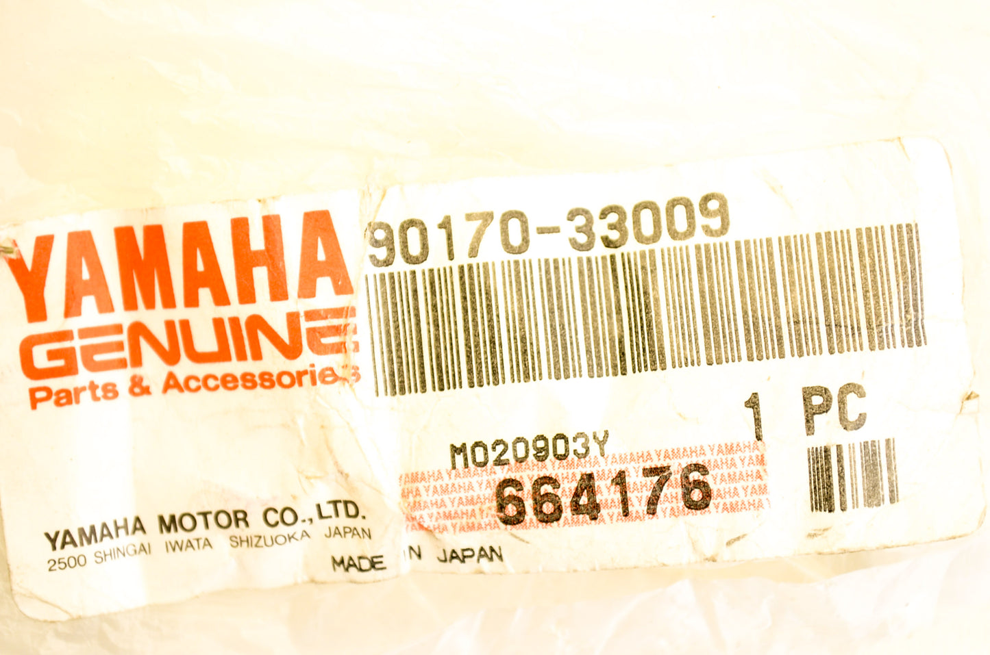 OEM Yamaha 90170-33009-00 Nut NOS